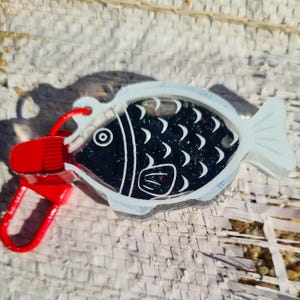 Soy Sauce Fish | Acrylic Liquid Keychain.