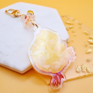 Fat Chocobo Cake Run | FFXIV Holographische Acryl Schlüsselanhänger