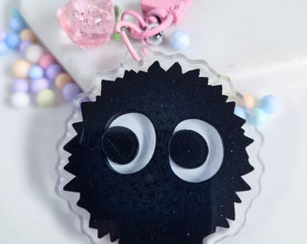 Googly-Eyed Dust Sprite | Anime Acrylic Shaker Keychain