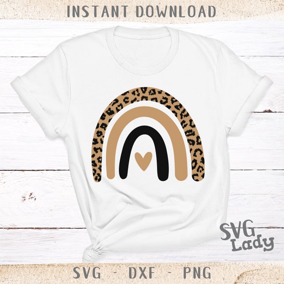 Download Leopard Print Rainbow Svg Dxf Png Rainbow Clipart Leopard Etsy