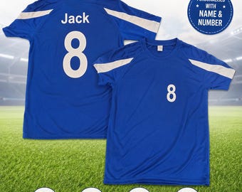 Children's Personalised Football Shirt Sports Kit Custom Initials Team Name Number