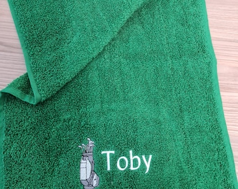 Personalized Golf Towel, Custom Name and Bag