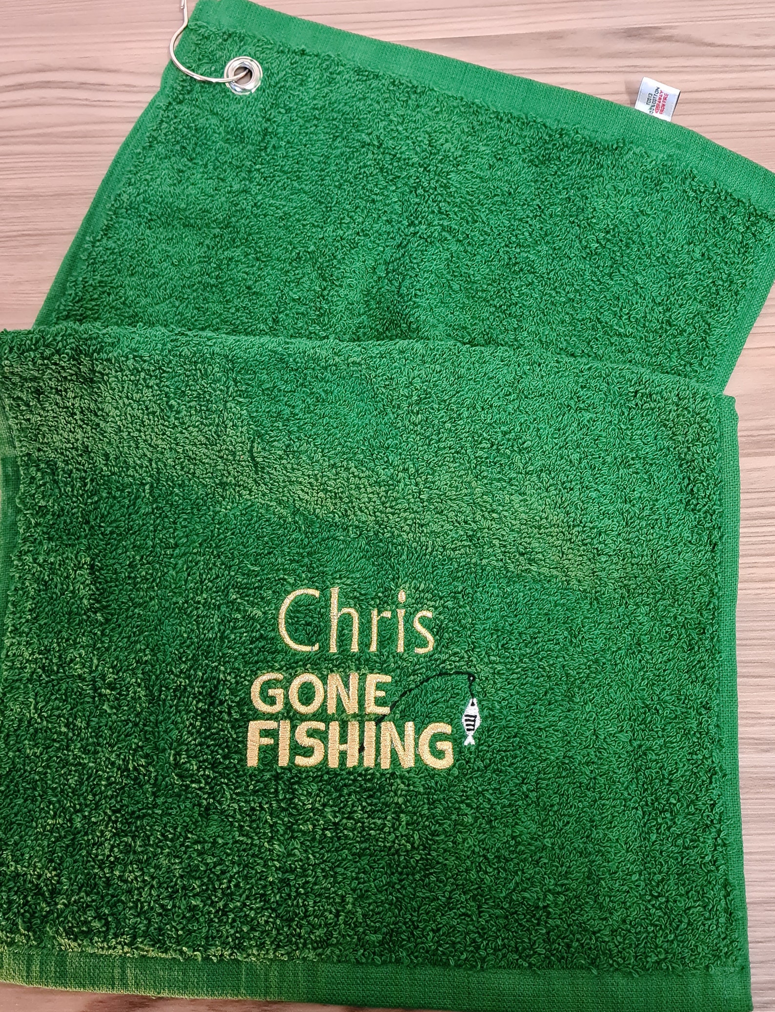 Fishing Towel Gone Fishing Towel fisherman's Towel gift Etsy