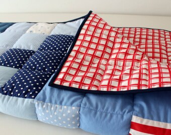 Weighted Blanket, Patchwork, 140x90 cm, Pure Cotton, Cotton/Soy Batting, Handmade, Personalised, Therapy for Autism, For Adults, Teens, Kids