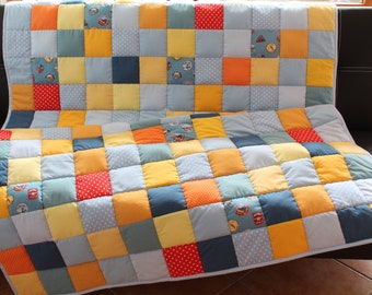 Weighted Blanket, Patchwork, 160 x 120 cm, Handmade, Personalised, Pure Cotton, Breathable, Therapy Blanket, Autism, For Adults, Teens, Kids