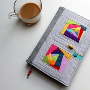 Custodia per libri in tessuto, Copertina libro in tessuto, Custodia per libri in cotone, Materiali riciclati, Accessorio scolastico, Piccolo regalo, Idea regalo, Custodia per libri di testo