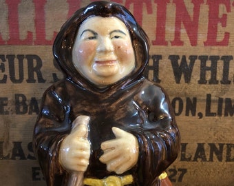 Original Roy Kirkham Friar Tuck Toby Character Pottery Jug Hand Painted 7" tall