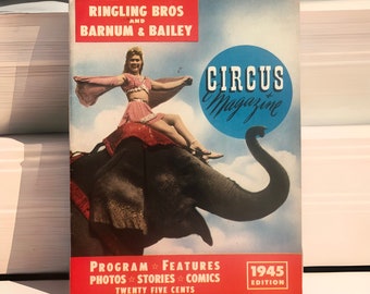 Ringling Bros and Barnum & Bailey Circus Magazine Program 1945
