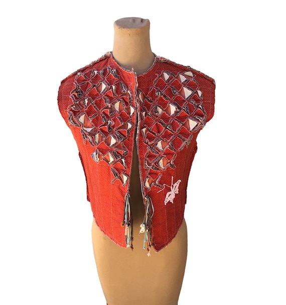 Vintage Boho Indie Handmade Quilt Vest