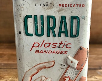 Cured Plastic Bandages Vintage Advertising Tin