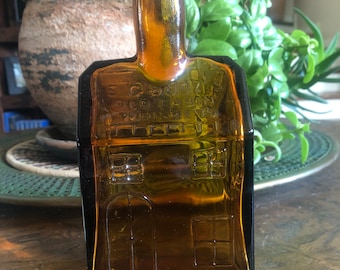 Vintage Wheaton Glass Liquor Decanter, EC Booz’s Old Cabin Whiskey