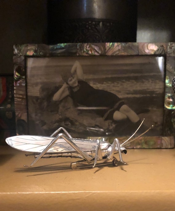 Large Oversized Grasshopper Brooch - image 3