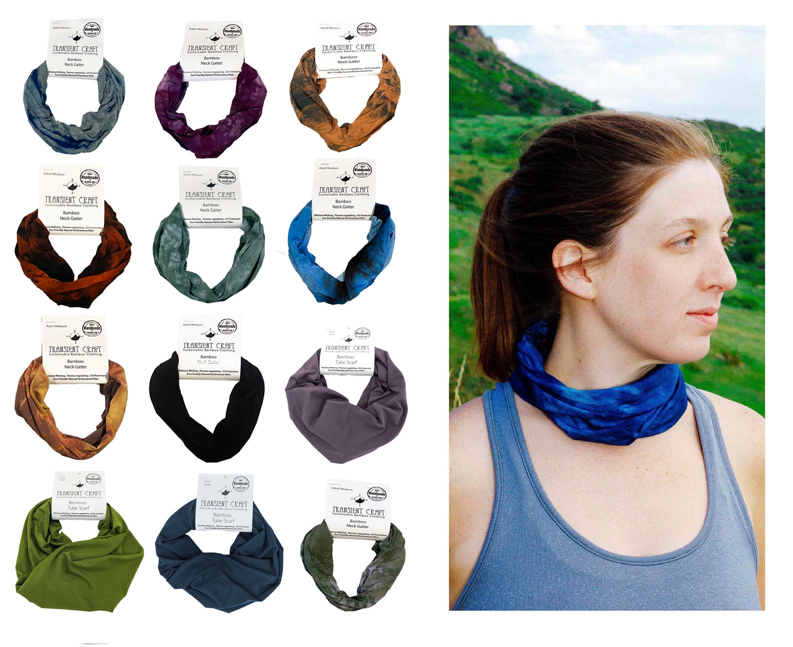 Natural Bamboo Neck Gaiter / Gaiter Mask Performance Bamboo Etsy