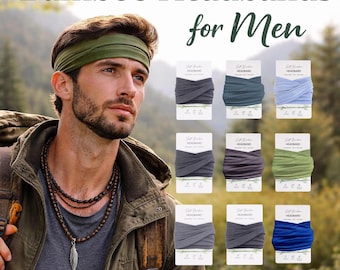 Bamboo Headband Set – 3 Pack | Soft Breathable, Headbands for Men, Workout Headbands | Eco Friendly Athletic Hair Bands