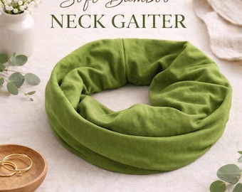Bamboo Neck Gaiter – Soft, Breathable & Versatile - Olive Green