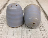 Blue Handmade Pottery Salt Pepper Shakers, Seasoning, Sky Blue Glaze, 2.75 quot