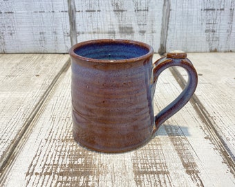 Purple Handmade Pottery Mug, Coffee Cup, Cappuccino, Beer, Tea, Drink, Hot Chocolate, KJF Pottery, Made in KY, Blue Raspberry Glaze, 12oz