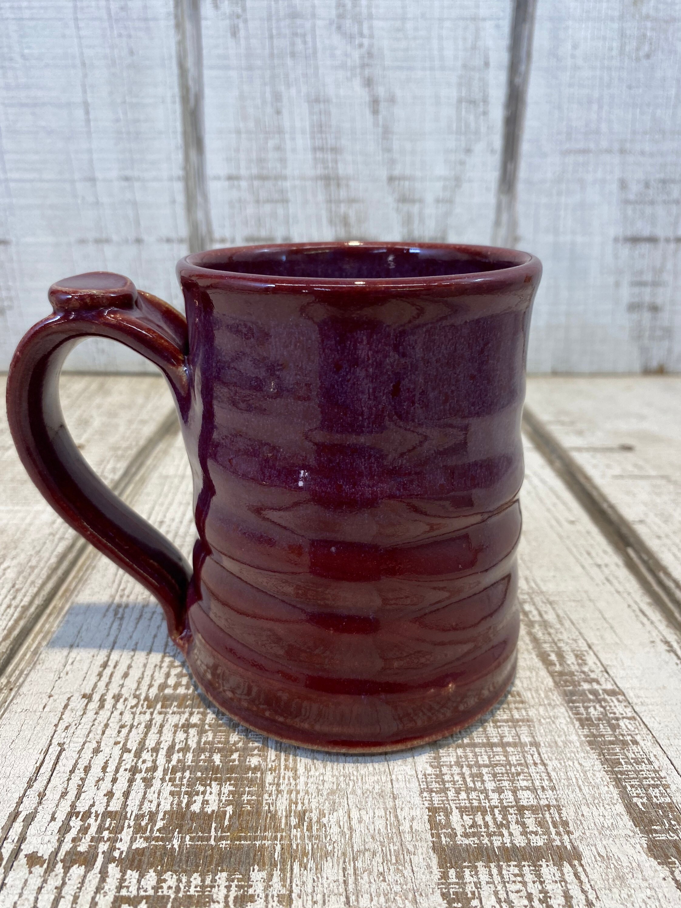 Red Handmade Pottery Mug Coffee Cup Cappuccino Beer Tea - Etsy