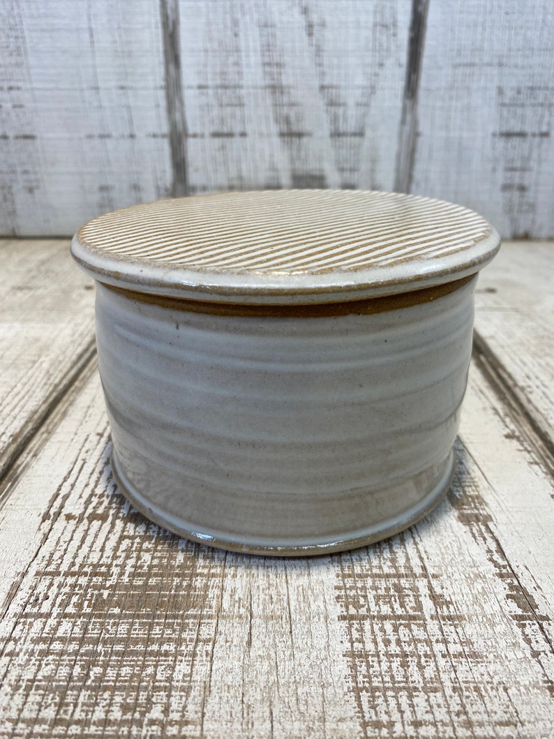 White French Butter Keeper Handmade Pottery Traditional Etsy