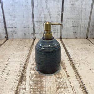 Handmade Pottery Soap Pump, Lotion, Hand Soap, Dish Soap, KJF Pottery, Stoneware, Handmade in Kentucky, Purple, Mulberry Mist Glaze, 18oz