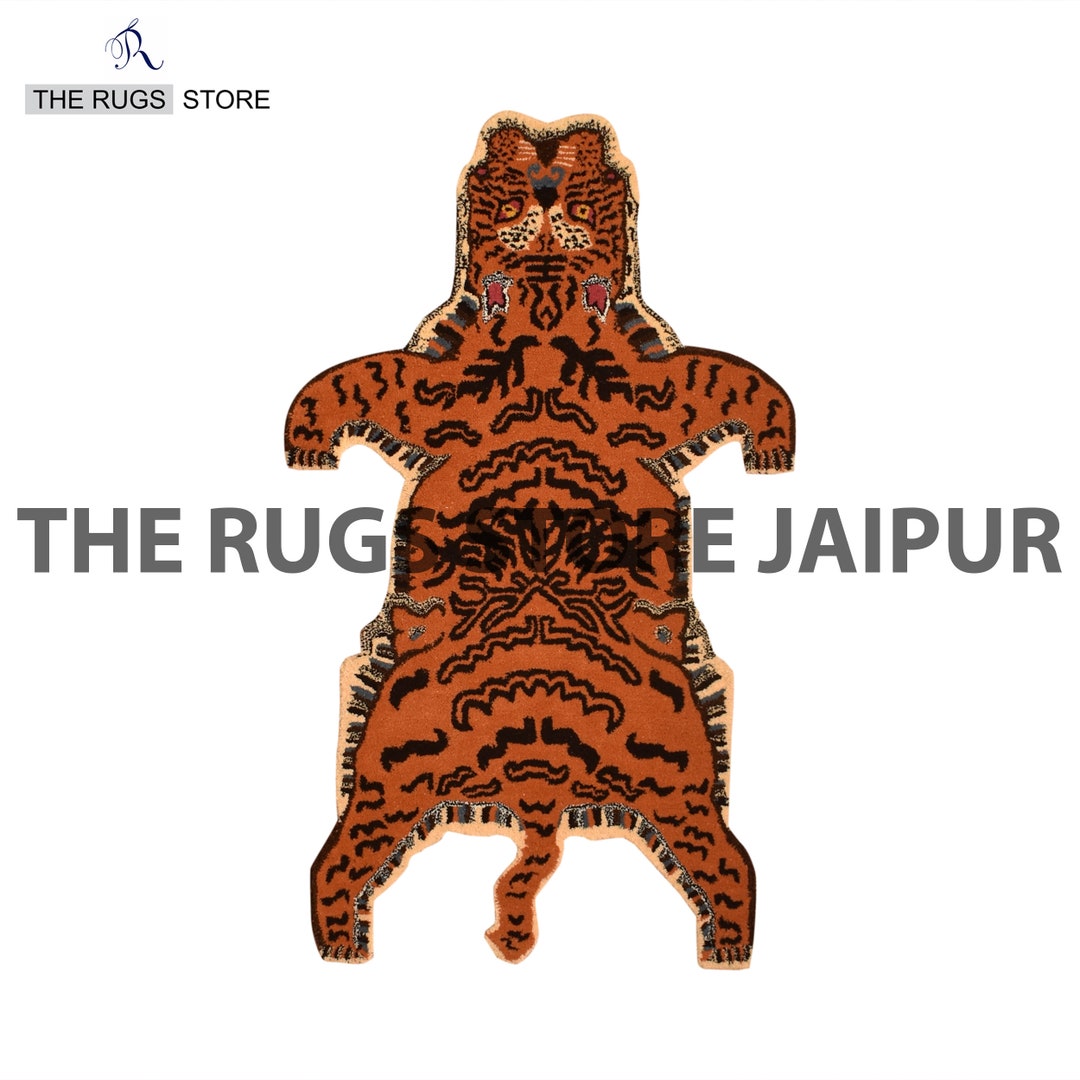 Tiger Shape Rug Vintage Tibetan Tiger Rug Handtufted Tibetan Tibetan Tiger Animal Shape ...