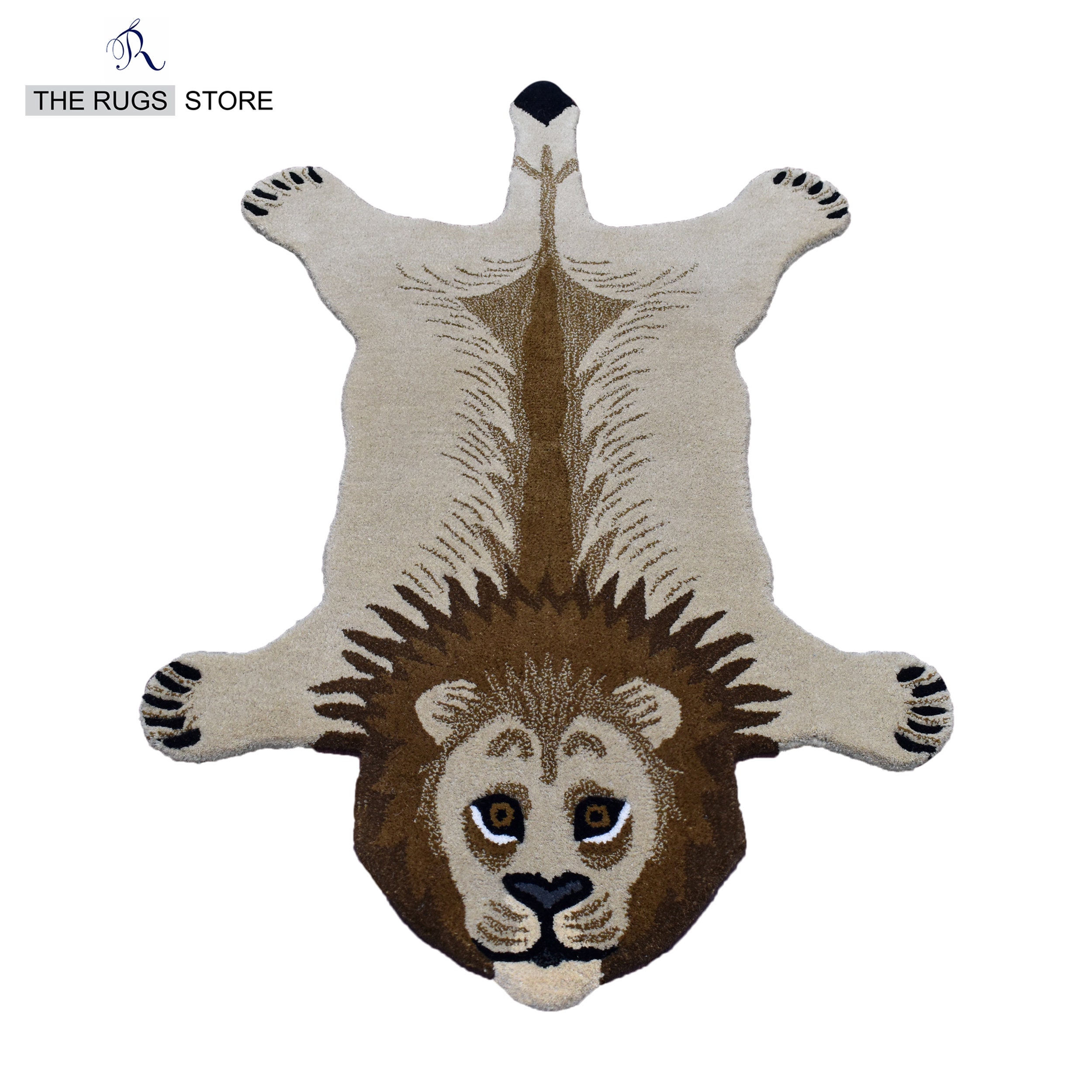 Hand Tufted Wool Lion Shape Animal Rug Cute Kids Play Area Rug Etsy