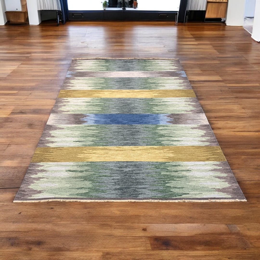 Hand-binded Wool Area Rug, Schaumak Design, Artistic Home Decor - Etsy