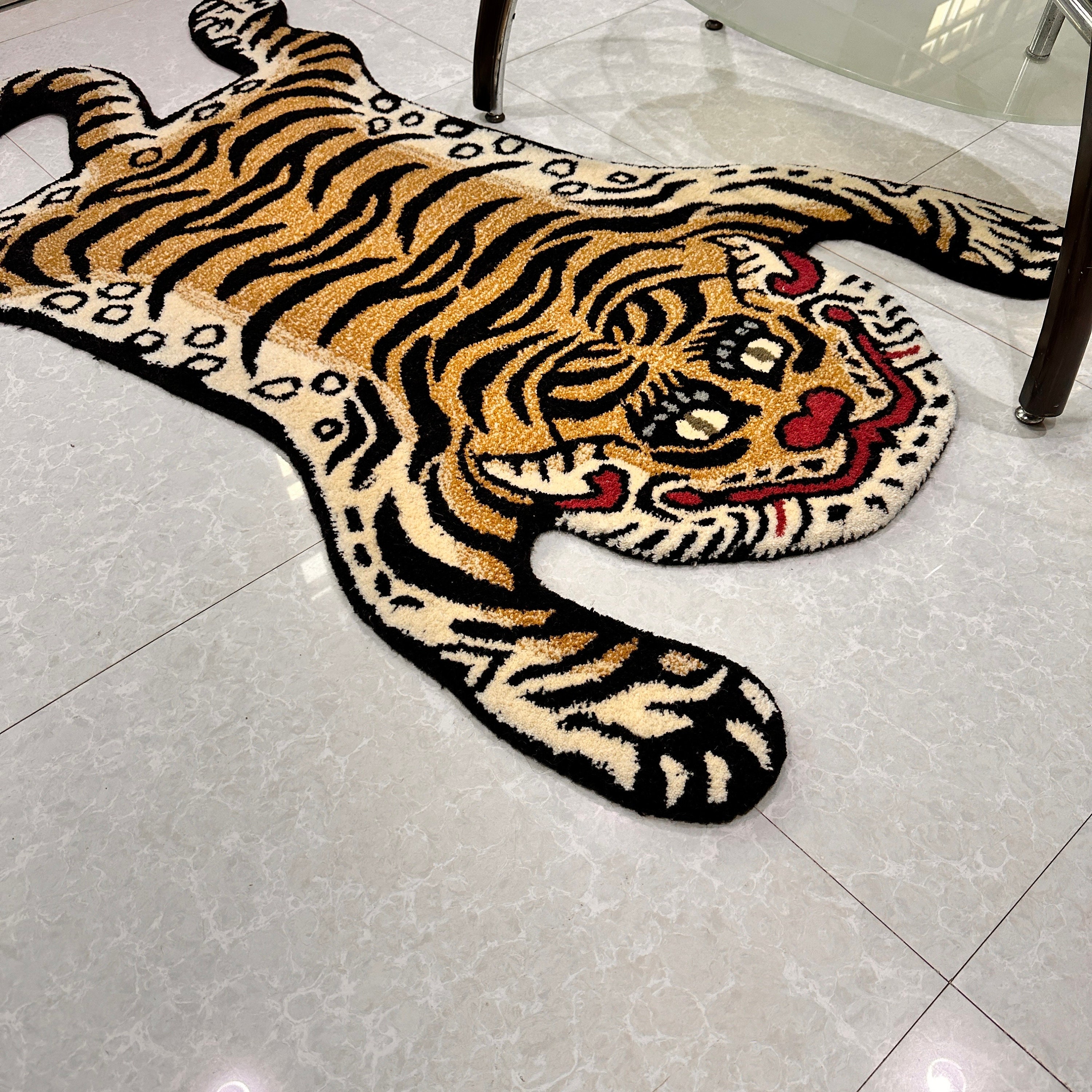 Tibetan Tiger Rug Animal Shape Handmade Kids Boho Area Rug Aesthetic Rug  Ellington Rug Unique Rug Tibetan Tiger Rug Luxurious Home Decor - Etsy