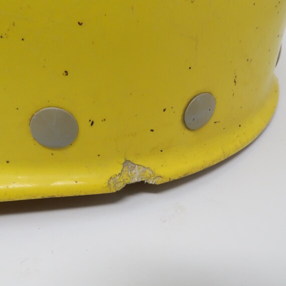 Vintage Yellow Hard Hat Fibreglass Construction Helme… Gem