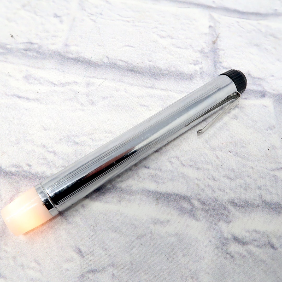 Vintage Chrome Penlight Top Lite 57 Small Flashlight Works H1 Etsy