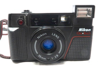 Vintage Nikon One Touch L35AF2 Point Shoot 35mm Film Camera f2.8 Works