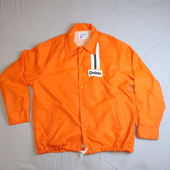 Vintage AVON SPORTSWEAR Nylon Jacket Orange DELET… - image 1