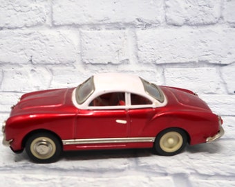 Vintage Volkswagen Karmann Ghia Tin Friction Toy Car