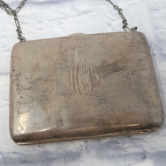 Antique Victorian Sterling Silver Wallet Monogram… - image 1