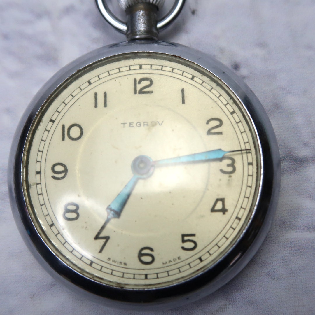 TEGROV Swiss Made Vintage Pocket Watch nonworking for Etsy