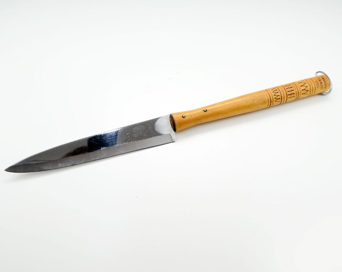 Vintage Androck Knife Stainless Steel Wooden for Long Handle for Bbq