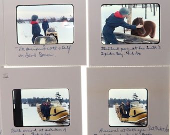 Lot of 20 Vintage 35mm Photo Slides 1970 Winter Ski-Doo Ontario Canada Color Transparencies g3