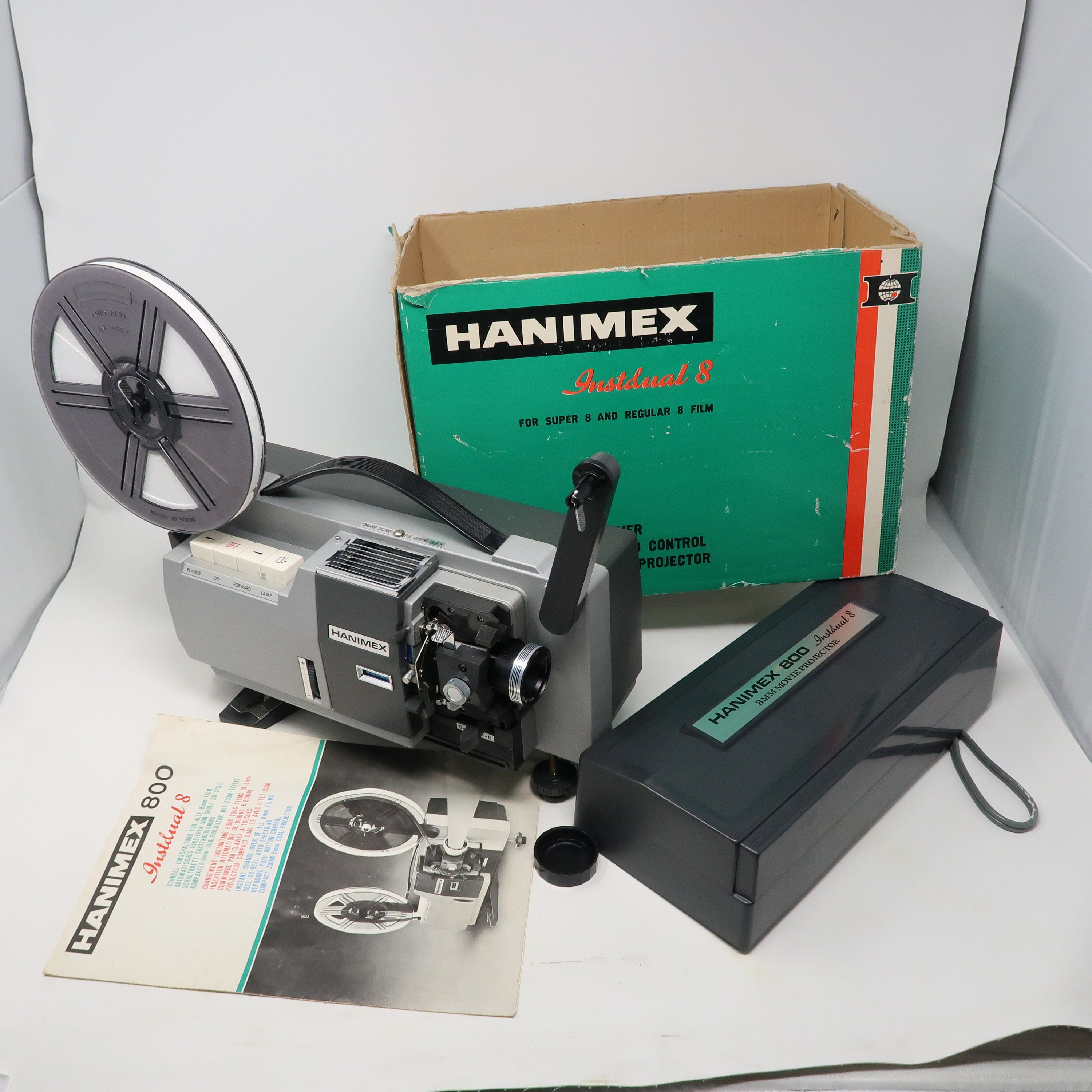 Vintage Hanimex 800 Instdual 8 Super Movie Projector for Super 8 and 8mm  Film -  Israel
