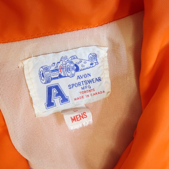Vintage AVON SPORTSWEAR Nylon Jacket Orange DELET… - image 5