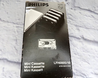 Box of 6 Vintage Philips Mini Cassettes LFH0005/10 made in Austria (g8)