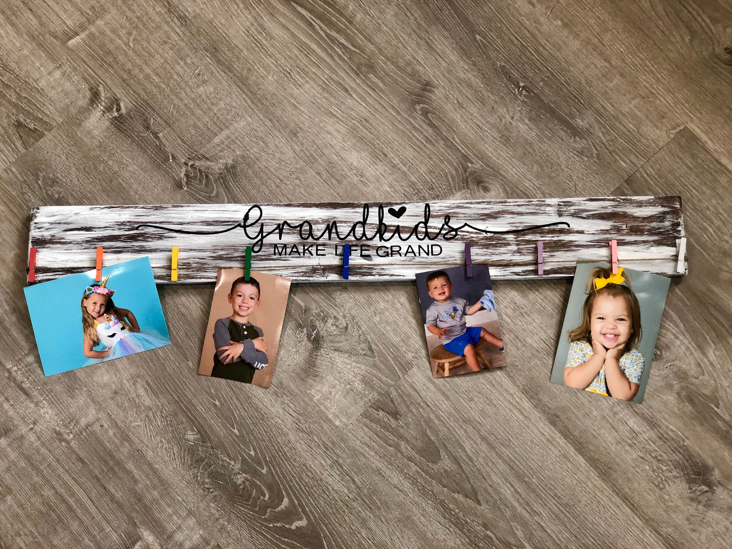Grandkids Make Life Grand / Artwork Work Display / Photo Display Etsy