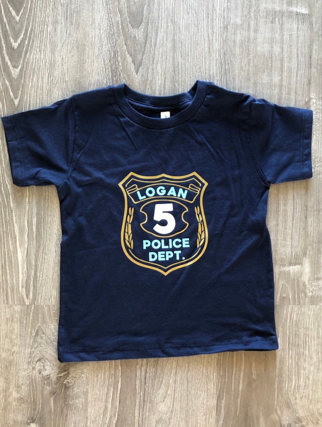 Police Shirt with Badge Accents and Tie