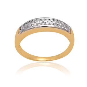 Gold Plated Diamond Ring | Sterling Silver Pave Diamond Ring | Dainty Engagement Ring | Promise Ring | Gift for Her Jewelry