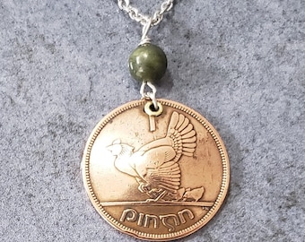 Lucky Penny -Irish Penny Coin Necklace -Connemara -Hen -Baby Chicks -Hen Party -Bridal Hen Party Gift -Dates 1940 to 1968 -Ireland 5151 A