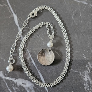 Lucky Rabbit -irish 3 Pence Coin Necklace -.925 Sterling Silver With ...