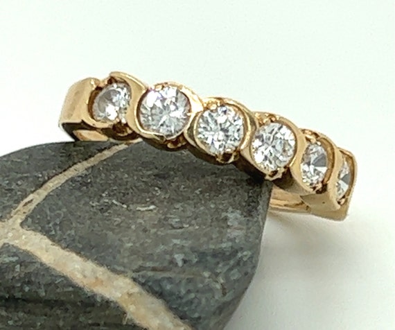 Simulant Diamond Vintage Ring, 10KT Yellow Gold, … - image 3