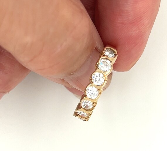 Simulant Diamond Vintage Ring, 10KT Yellow Gold, … - image 10