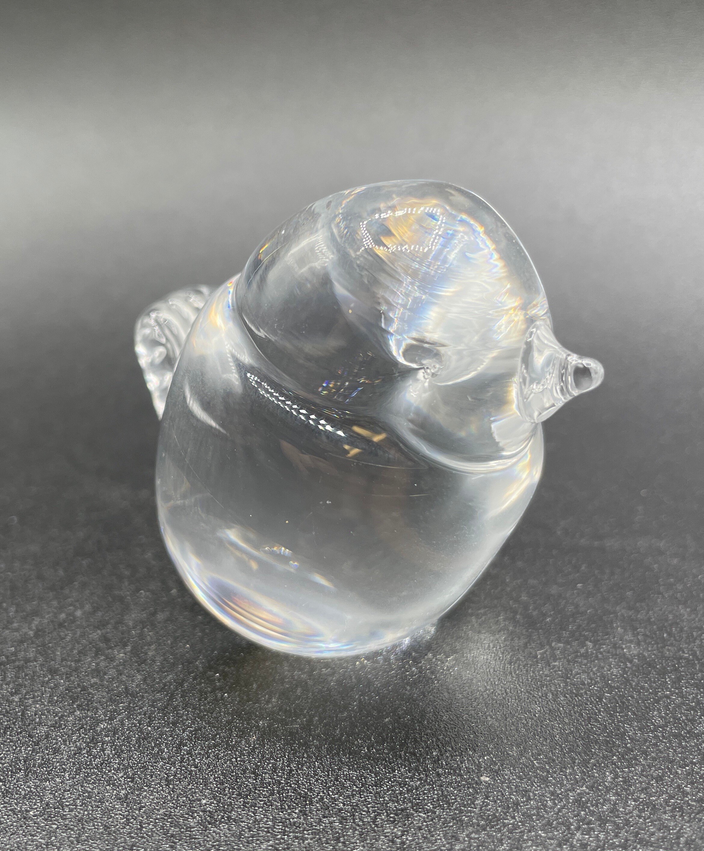 Vintage Bird Paperweight, Baby Bird Hand Blown Clear Glass Figurine - Etsy
