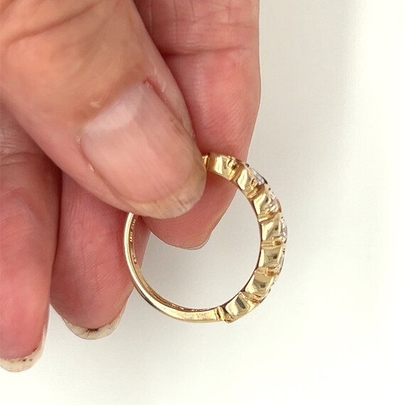 Simulant Diamond Vintage Ring, 10KT Yellow Gold, … - image 7