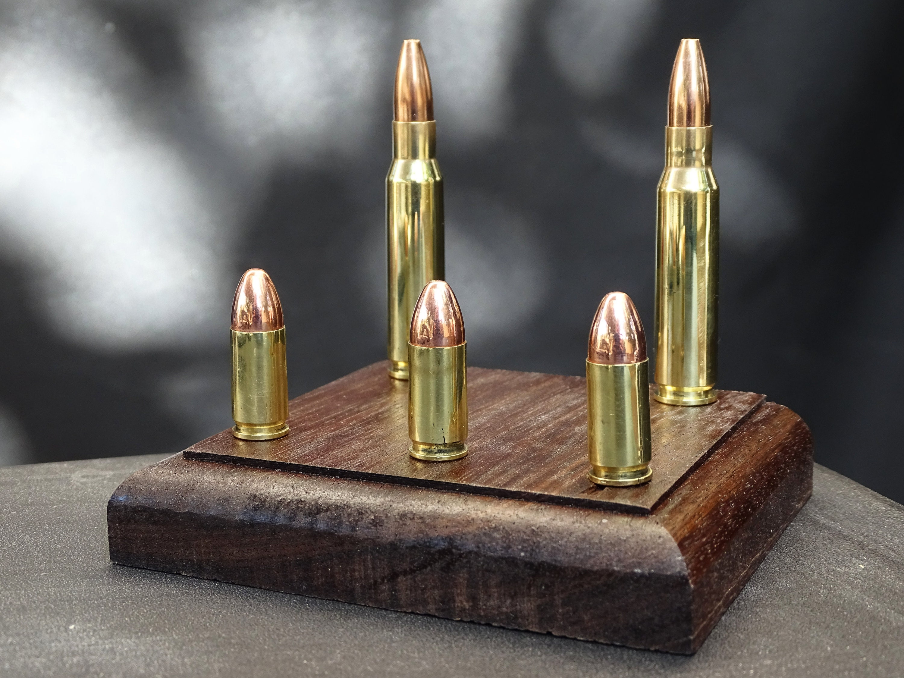 Bullet Business Card Holder With Real Rifle Pistol Brass, Ammo Business Card Holder, Photo Stand